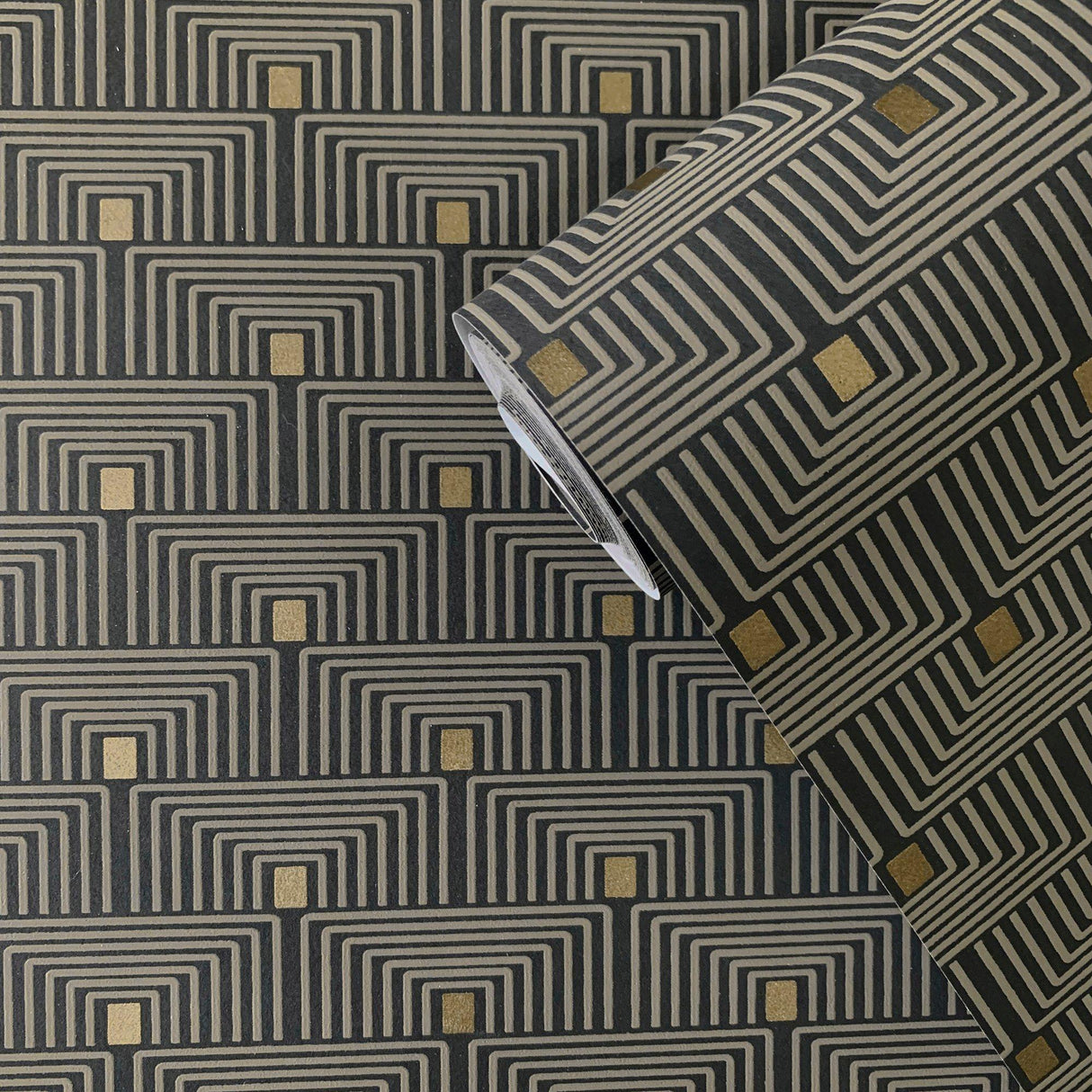 Galerie F-PL3006 Boutique Geo Key Bronze Brown Wallpaper F-PL3006 Bronze Brown Wallpaper