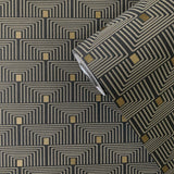 Galerie F-PL3006 Boutique Geo Key Bronze Brown Wallpaper F-PL3006 Bronze Brown Wallpaper