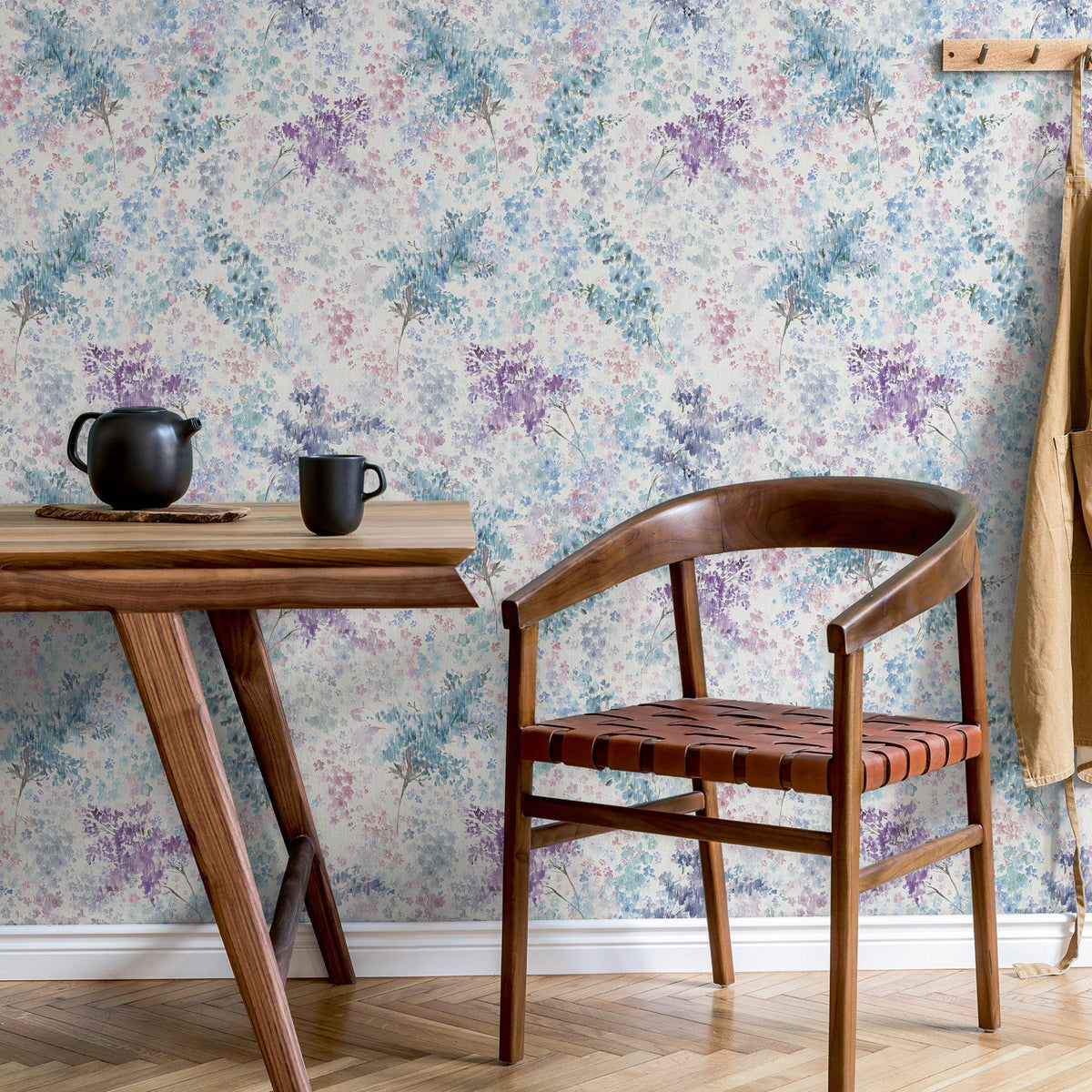 Galerie 47450 Flora Soft Foliage Purple Lilac Wallpaper 47450 Purple Lilac Wallpaper
