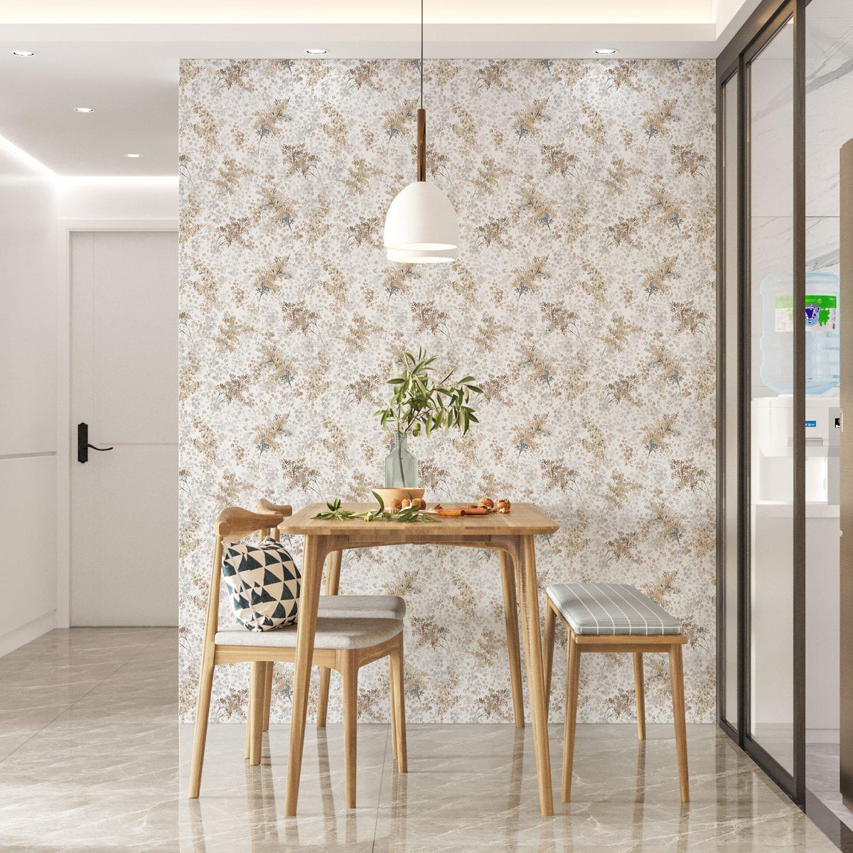 Galerie 47453 Flora Soft Foliage Bronze Brown Wallpaper 47453 Bronze Brown Wallpaper