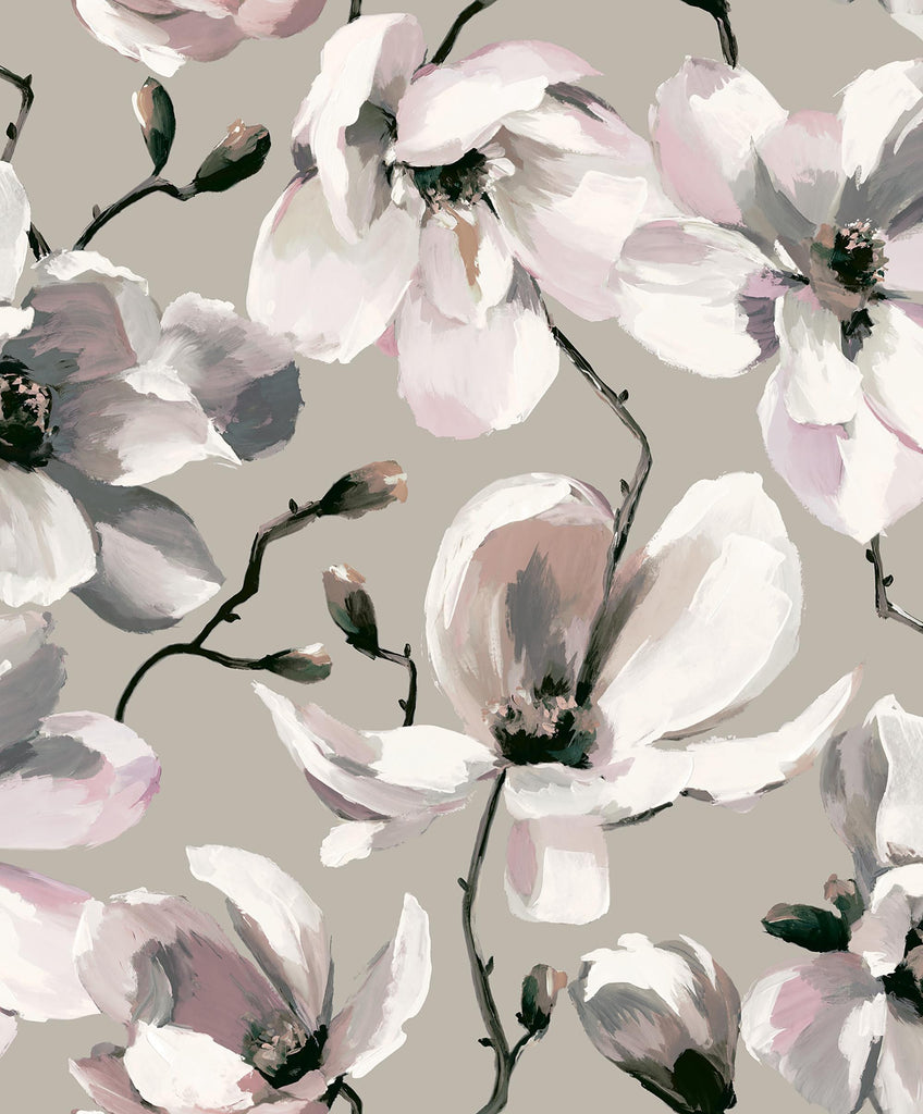 Galerie Cherry Blossom Silver Grey Wallpaper