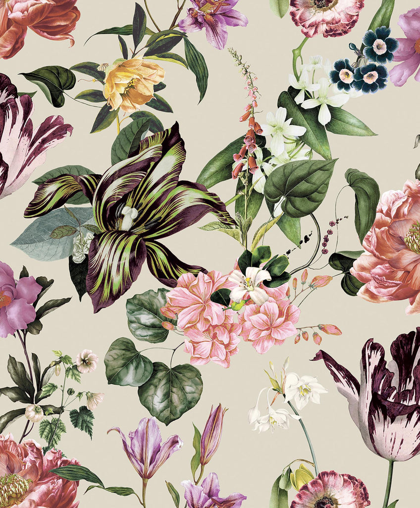 Galerie Floral Rhapsody Beige Wallpaper
