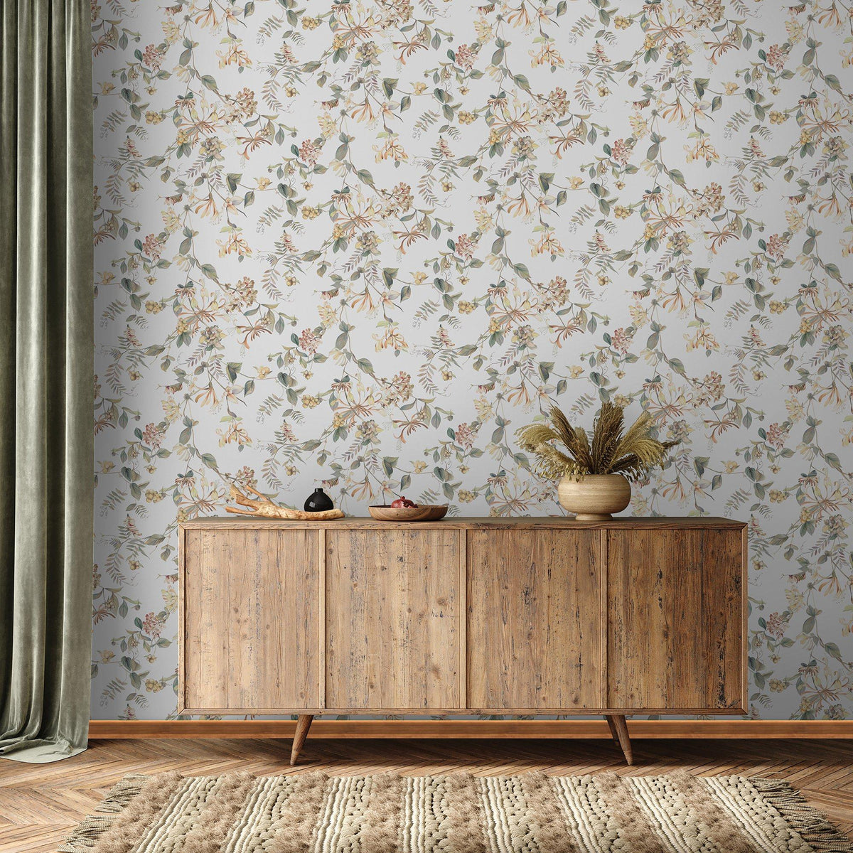 Galerie 47455 Flora Summer Bouquet Beige Wallpaper 47455 Beige Wallpaper