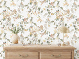 Galerie 47455 Flora Summer Bouquet Beige Wallpaper 47455 Beige Wallpaper