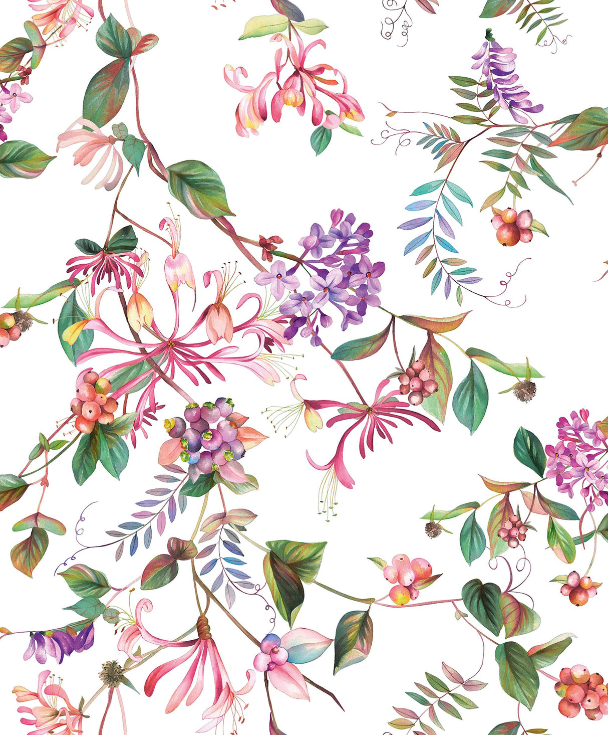 Galerie Summer Bouquet Purple Lilac Wallpaper