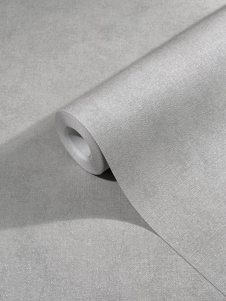 Galerie Linen Texture Silver Grey Wallpaper