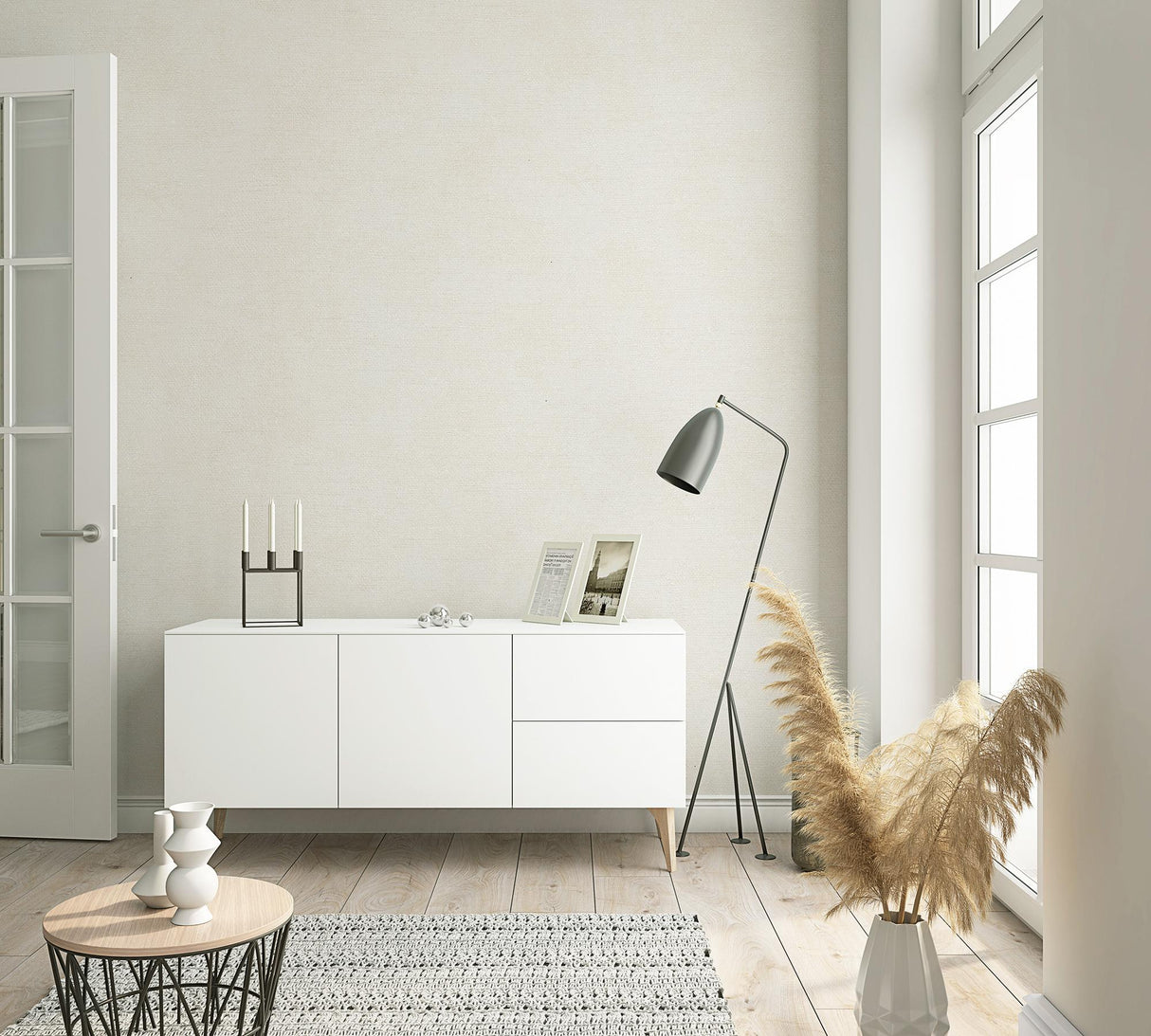 Galerie Textured Plain Beige Wallpaper