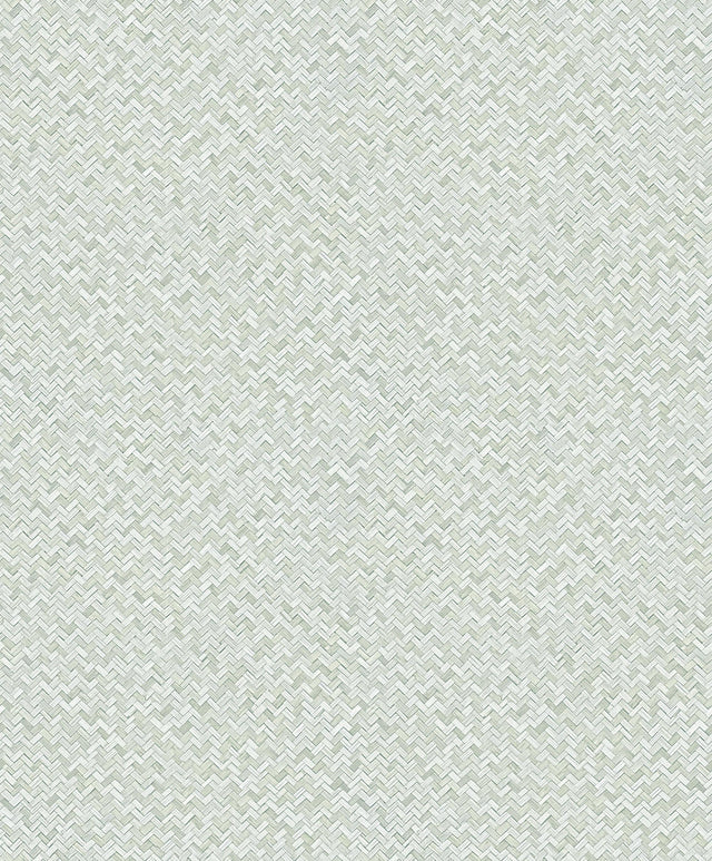 Galerie Herringbone Weave Green Wallpaper