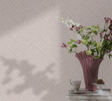 Galerie 47482 Flora Herringbone Weave Pink Wallpaper 47482 Pink Wallpaper