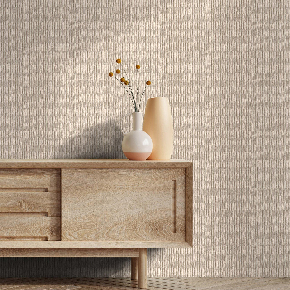 Galerie 47484 Flora Rope Weave Beige Wallpaper 47484 Beige Wallpaper