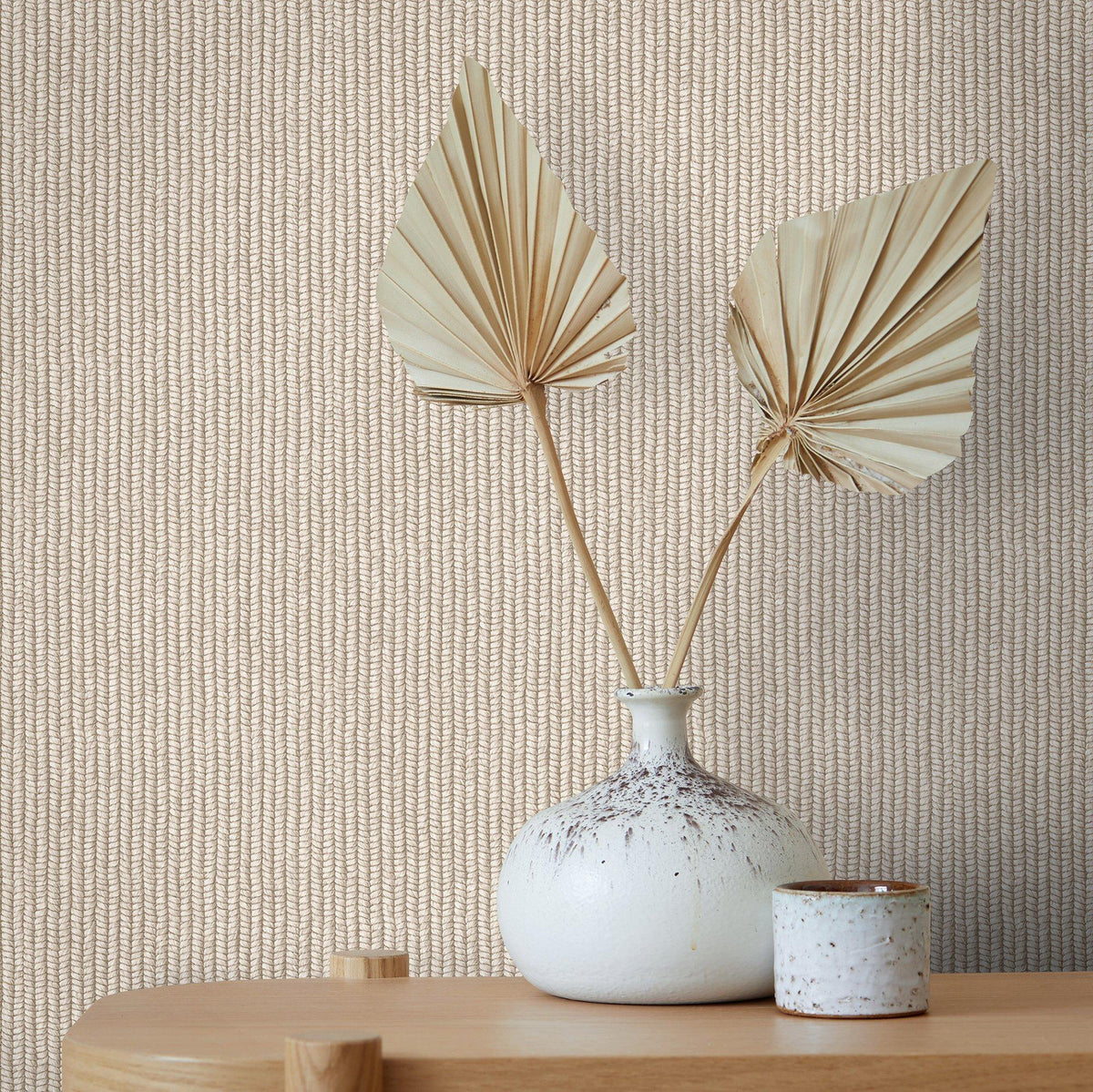 Galerie 47484 Flora Rope Weave Beige Wallpaper 47484 Beige Wallpaper
