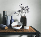 Galerie Wicker Texture Silver Grey Wallpaper