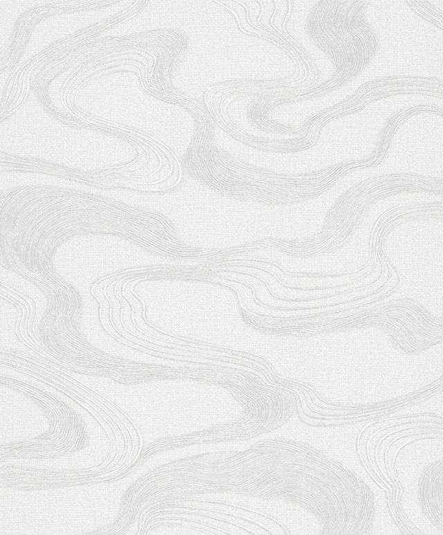 Galerie Flow White Wallpaper