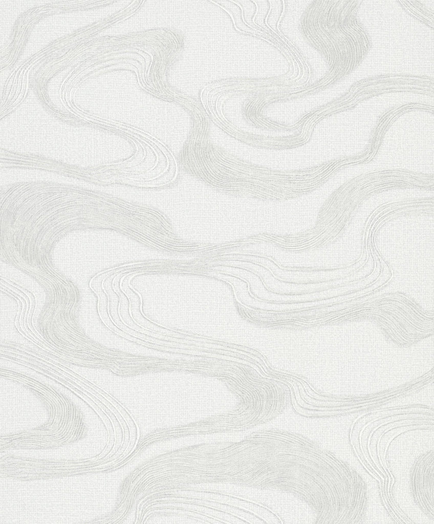 Galerie Flow White Wallpaper