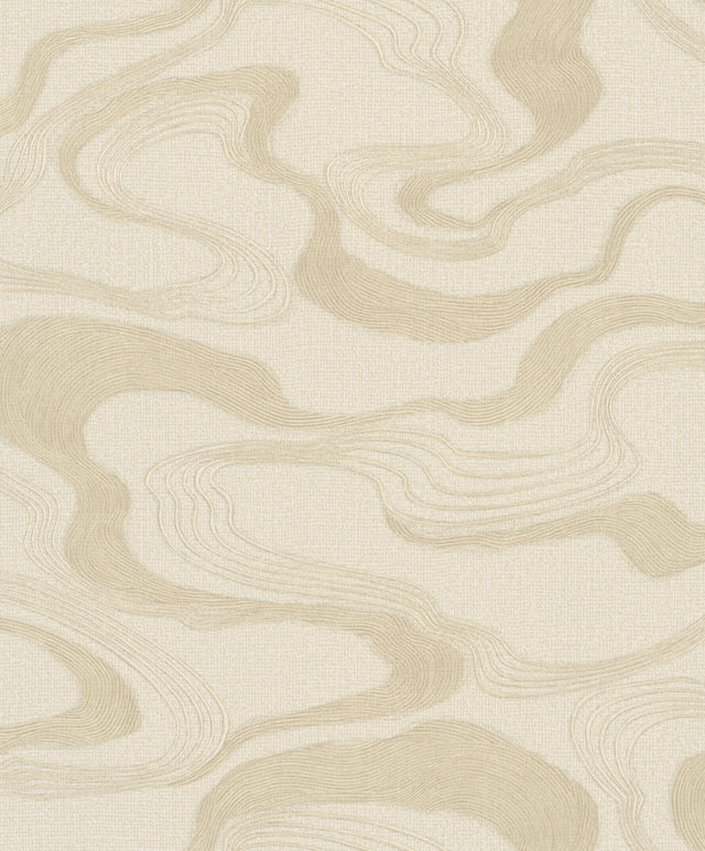 Galerie Flow Beige Wallpaper