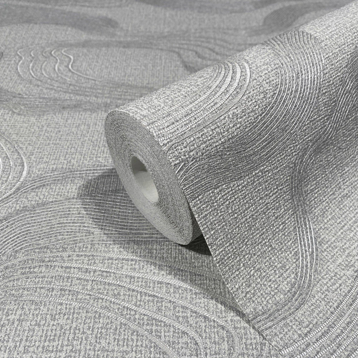 Galerie 34536 Kumano Flow Silver Grey Wallpaper 34536 Silver Grey Wallpaper