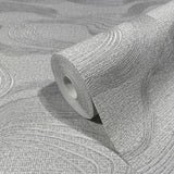 Galerie 34536 Kumano Flow Silver Grey Wallpaper 34536 Silver Grey Wallpaper