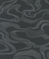 Galerie Flow Black Wallpaper