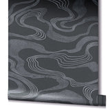 Galerie 34537 Kumano Flow Black Wallpaper 34537 Black Wallpaper