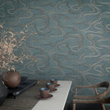 Galerie 34538 Kumano Flow Blue Wallpaper 34538 Blue Wallpaper