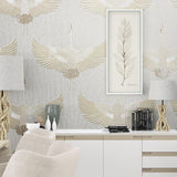 Galerie 34529 Kumano Stork Beige Wallpaper 34529 Beige Wallpaper