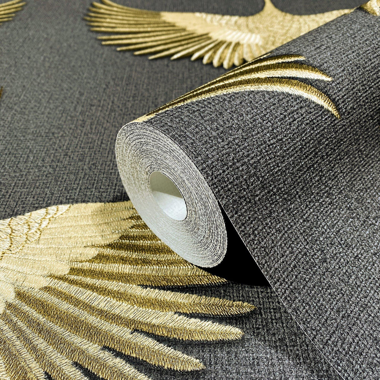 Galerie 34532 Kumano Stork Gold Wallpaper 34532 Gold Wallpaper