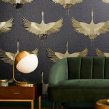 Galerie 34532 Kumano Stork Gold Wallpaper 34532 Gold Wallpaper