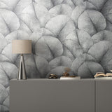 Galerie 34508 Kumano Palm Leaf Silver Grey Wallpaper 34508 Silver Grey Wallpaper