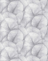 Galerie Repeatable Palm Leaf Mural Silver Grey Wallpaper