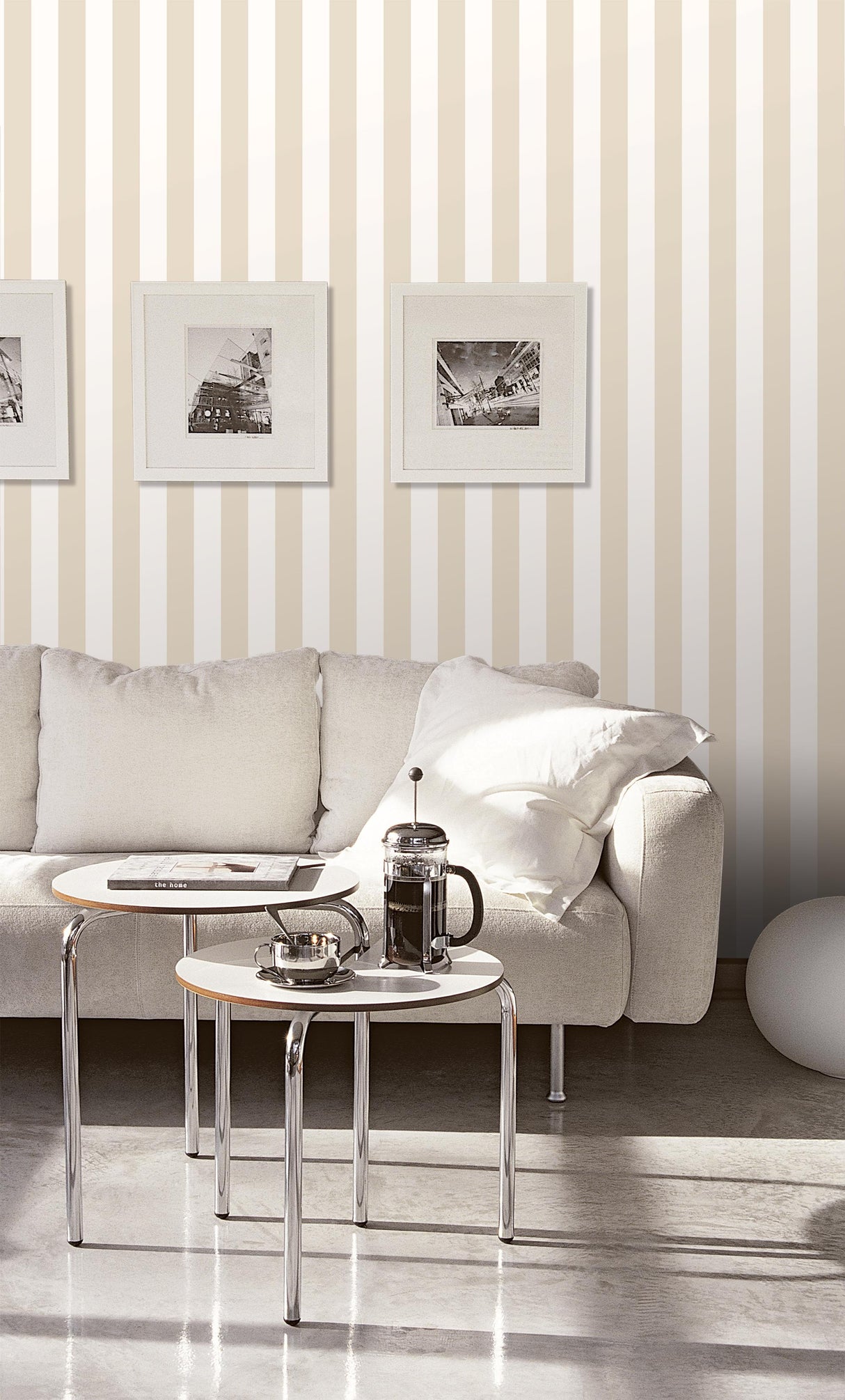 Galerie AWNING STRIPE Beige Wallpaper