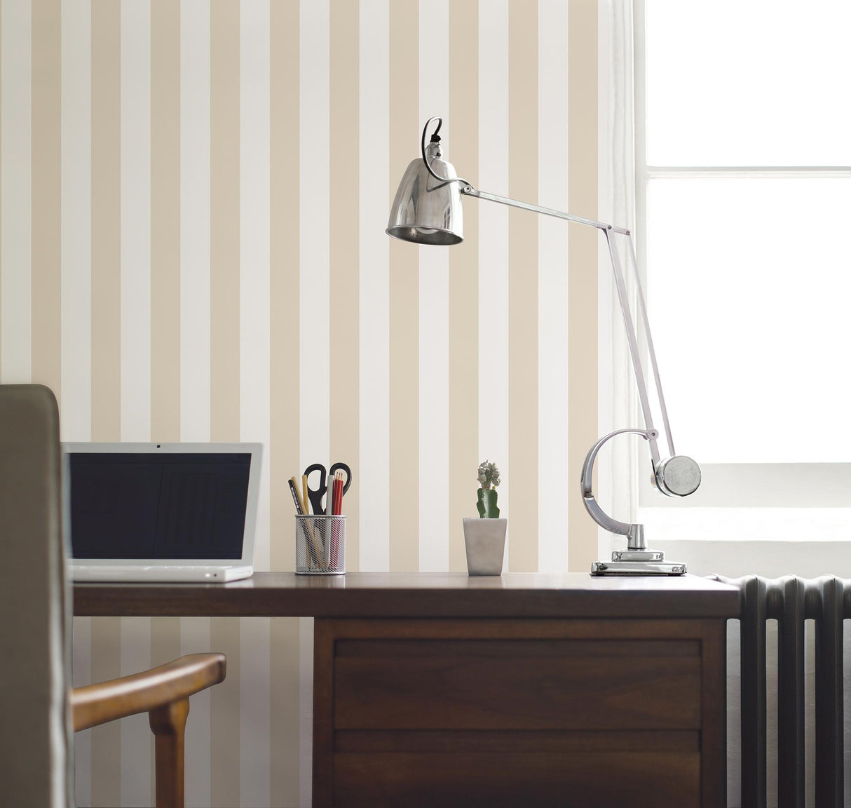 Galerie AWNING STRIPE Beige Wallpaper
