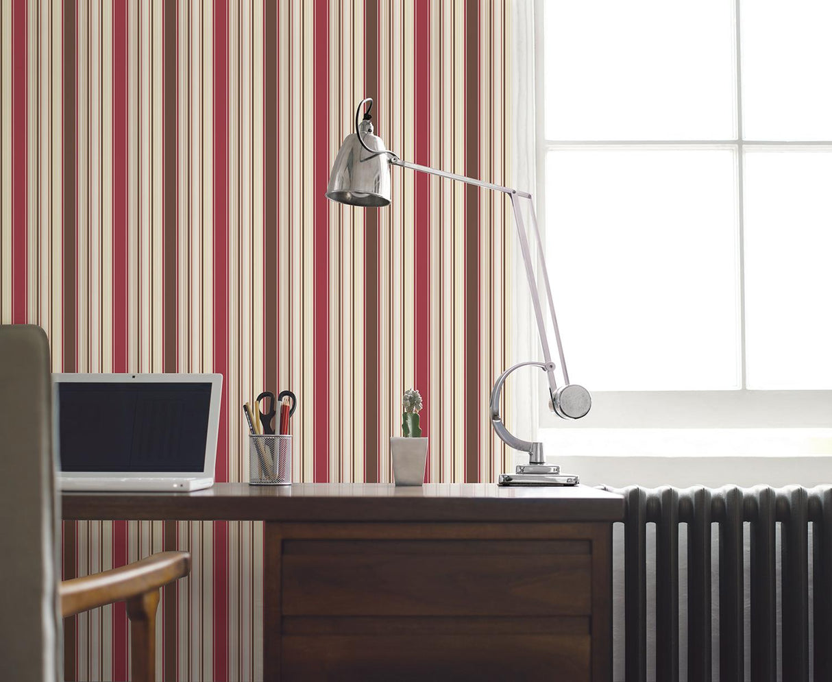 Galerie BARCODE STRIPE Red Wallpaper