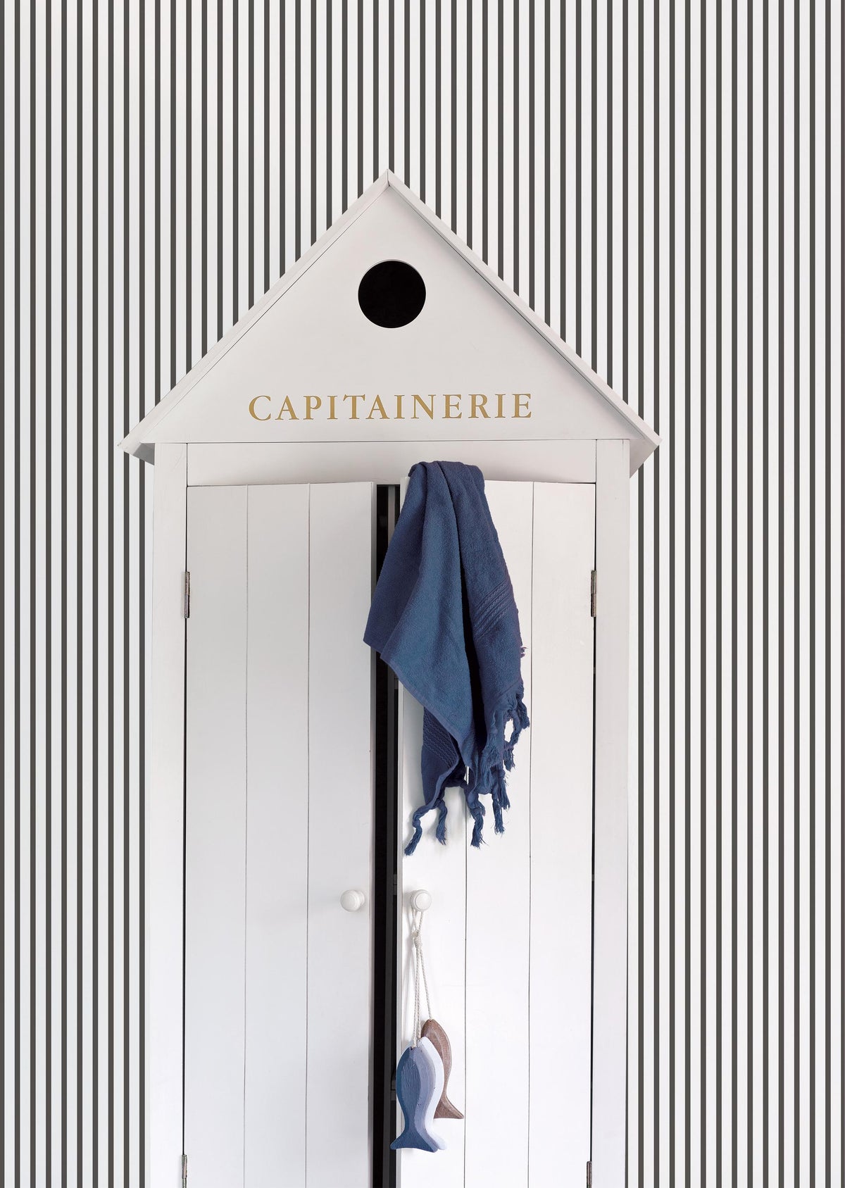 Galerie BRETON STRIPE Black Wallpaper