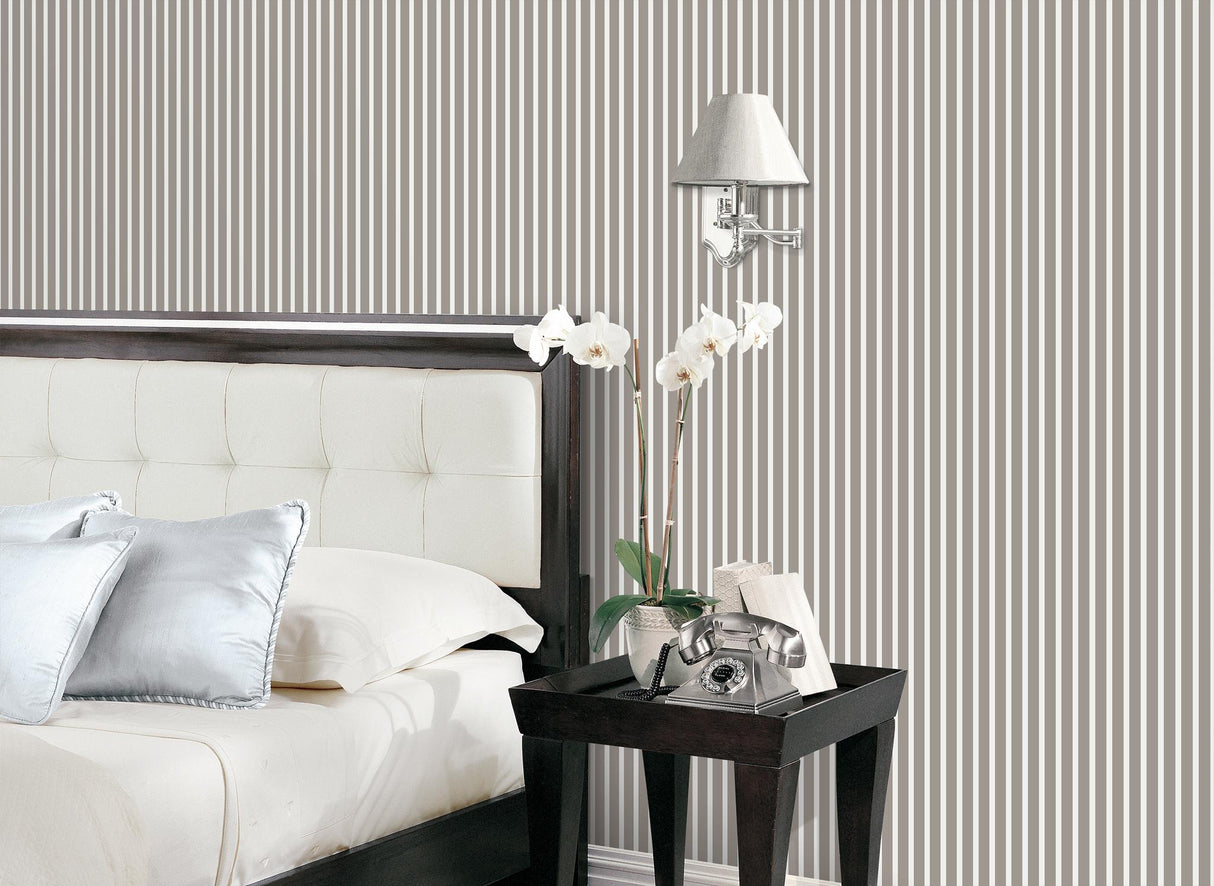 Galerie BUTCHER STRIPE Silver Grey Wallpaper