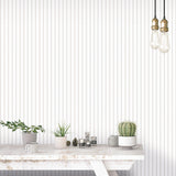 Galerie Napkin Stripe Silver Grey Wallpaper