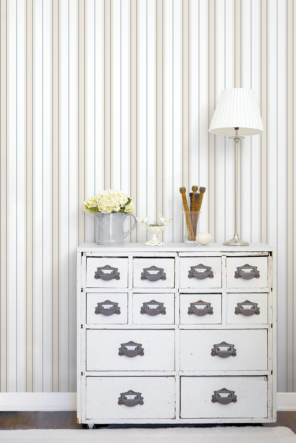 Galerie SLIM STRIPE Blue Wallpaper