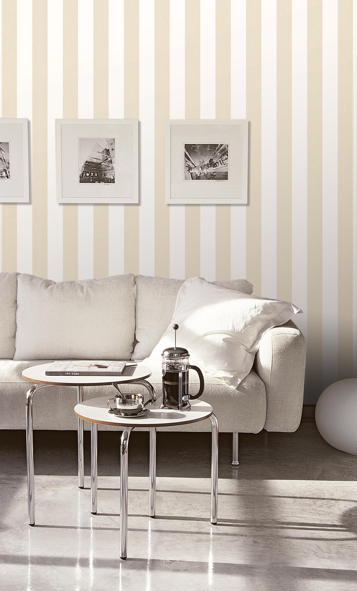 Galerie SURFACE STRIPE Beige Wallpaper
