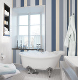 Galerie WIDE STRIPE Blue Wallpaper