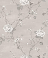 Galerie Luisella Floral Silver Grey Wallpaper