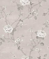 Galerie Luisella Floral Silver Grey Wallpaper