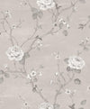 Galerie Luisella Floral Silver Grey Wallpaper