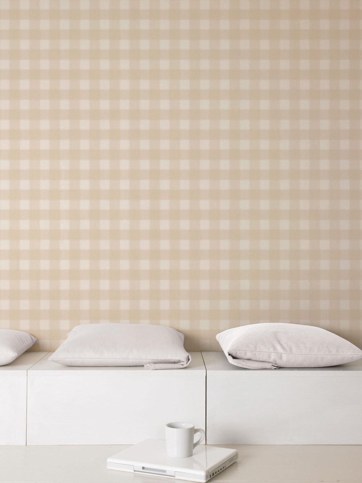 Galerie Cowboy Check Beige Wallpaper