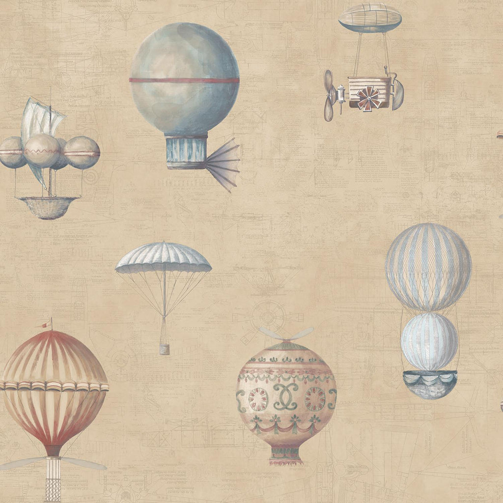 Galerie Air Ships Beige Wallpaper