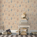 Galerie Air Ships Beige Wallpaper