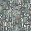 Galerie Block Letters Green Wallpaper
