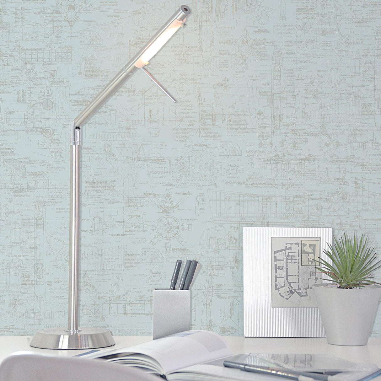 Galerie Blueprint Blue Wallpaper
