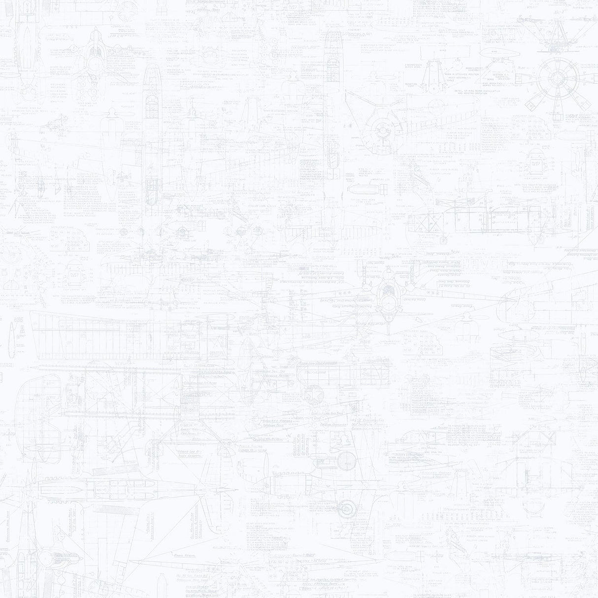 Galerie Blueprint White Wallpaper