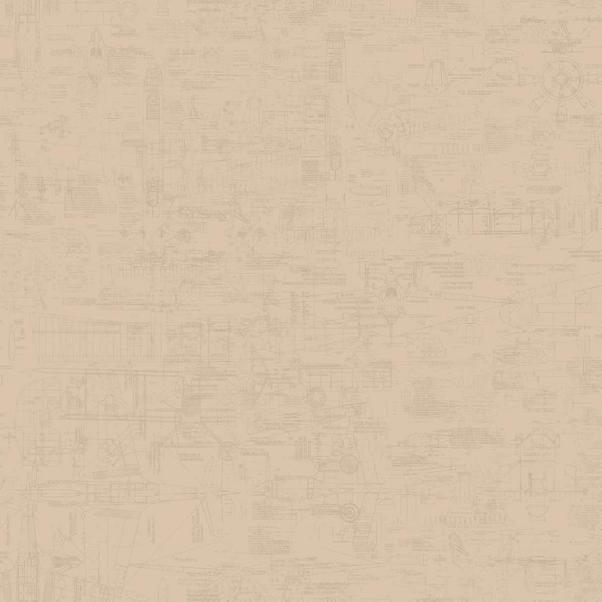 Galerie Blueprint Beige Wallpaper