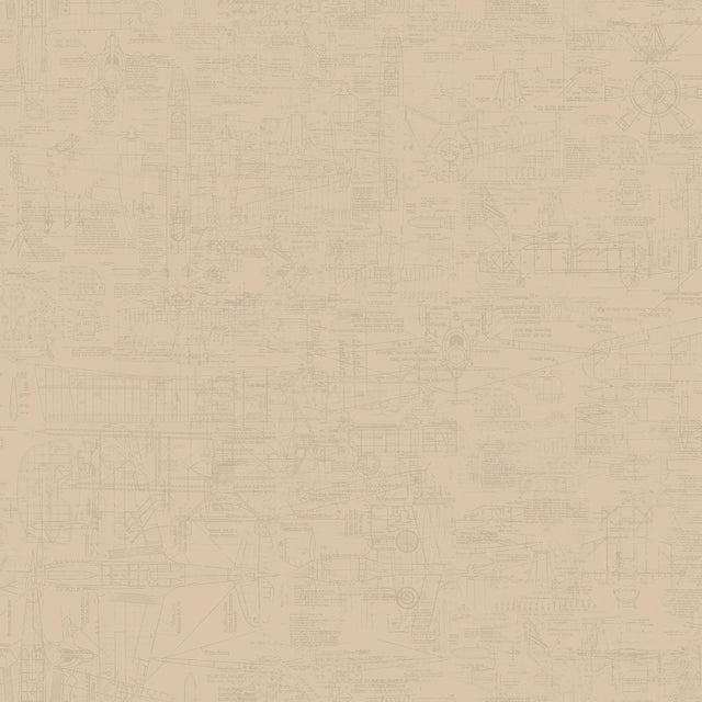 Galerie Blueprint Beige Wallpaper