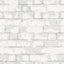 Galerie Brick Wall Silver Grey Wallpaper
